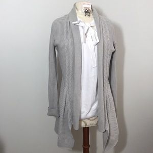 White House Black Market Long Gray Sweater